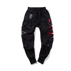 Niepce Inc Black Ripped Punk Jogger Pants