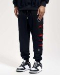 Niepce Inc Black Ripped Punk Jogger Pants