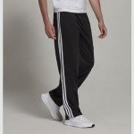Adidas Black/White 3-Stripes Tracksuit Bottoms - 3XL