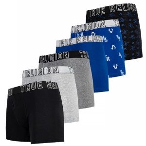 True Religion Men's Cotton Stretch Boxer Briefs - 6 Pack