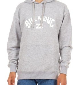Billabong Big & Tall Fleece Graphic Hoodie - Grey
