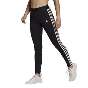 Adidas Women's Black 3-Stripes Leggings - Large