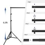Adjustable Photography Backdrop Stand Kit with Clamps