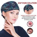 Buttoned Sweatband Working Caps - B0CJJ4BZFT