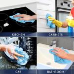 Blue Microfiber Cleaning Cloths, 150 Pack