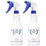 2 Pack 24 Oz Plastic Spray Bottles with Nozzle