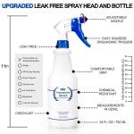 2 Pack 24 Oz Plastic Spray Bottles with Nozzle