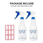 2 Pack 24 Oz Plastic Spray Bottles with Nozzle