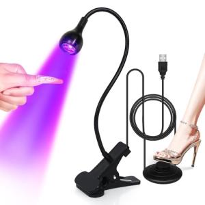 Krofaue UV LED Nail Lamp with Gooseneck Clamp