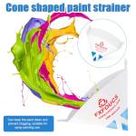 50 Pack Premium Paint Strainers with Fine Mesh