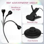 Krofaue UV LED Nail Lamp with Gooseneck Clamp