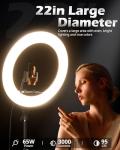 UBeesize 22" Dimmable Ring Light with Stand