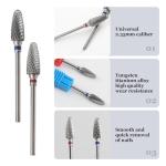 5-in-1 Carbide Nail Drill Bits Set, 2 Pack
