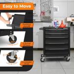 5-Drawer Rolling Tool Chest with Lockable Wheels