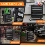 5-Drawer Rolling Tool Chest with Lockable Wheels