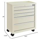 5-Drawer Medical Bedside Cart with Key Lock