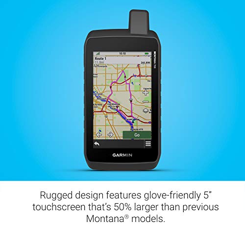 Garmin Montana 700, Rugged GPS Handheld, Routable Mapping for Roads and Trails, Glove-Friendly 5" Color Touchscreen