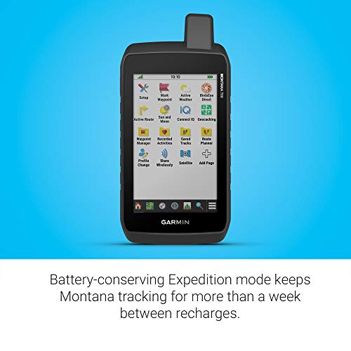 Garmin Montana 700, Rugged GPS Handheld, Routable Mapping for Roads and Trails, Glove-Friendly 5" Color Touchscreen