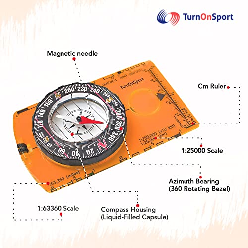 Top-of-the-line Orienteering Compass for Hiking and Camping