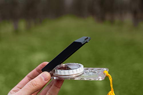 Adjustable Declination Mirror Compass - Hiking Survival Orientation
