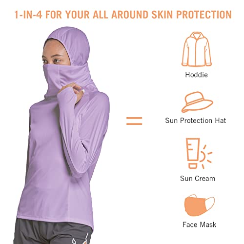 BALEAF Women's SPF 50+ Hiking Shirt with Face Cover