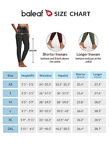 BLACK BALEAF Women's Hiking Joggers High Waist