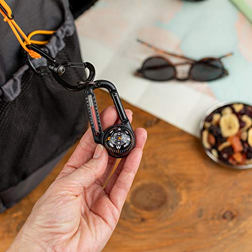 TempaComp - Ball Compass and Thermometer Carabiner