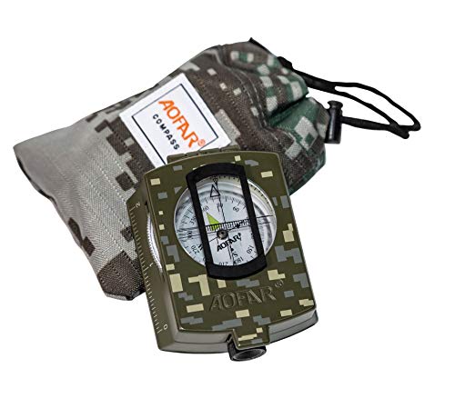 AOFAR Military Compass - Waterproof Lensatic Navigation
