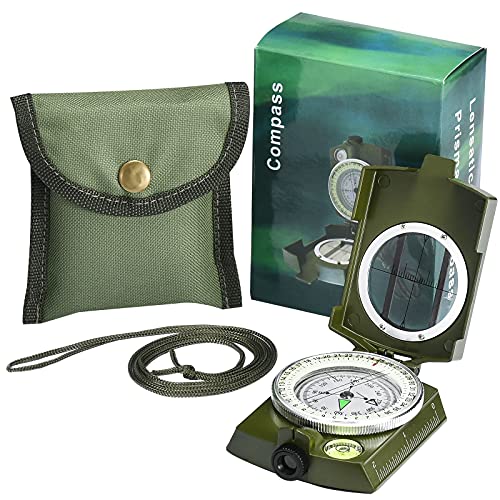 Hiking Survival Compass - Waterproof, Shakeproof, Army Green
