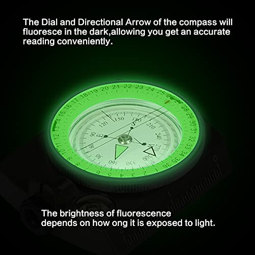 Hiking Survival Compass - Waterproof, Shakeproof, Army Green