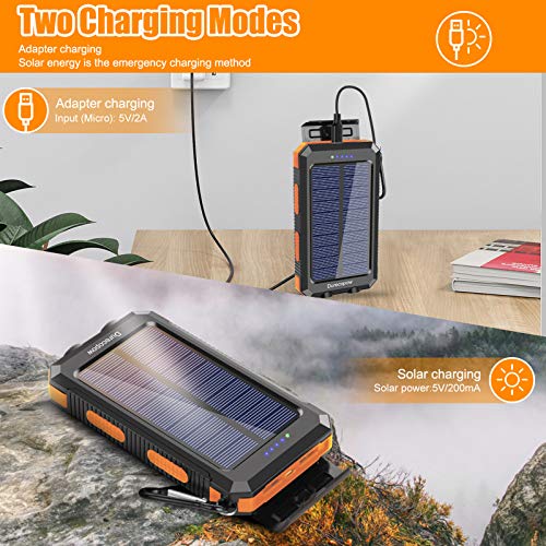20000mAh Portable Solar Power Bank for Hiking
