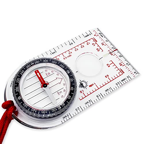 Ultra Lightweight Orienteering Baseplate Compass for Hiking