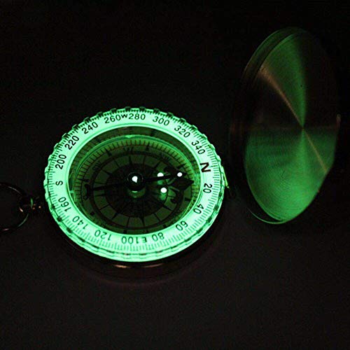 SHENQIDZ 6 Pack Camping Survival Compass Metal Pocket Compass Kids Compass for Hiking Camping Hunting Climbing, Military Navigation Tool (gold-6pack)