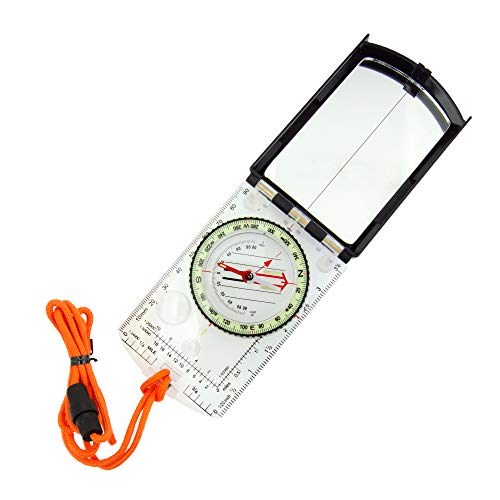 ProSight Adjustable Declination Compass - Lightweight Orienteering Survival
