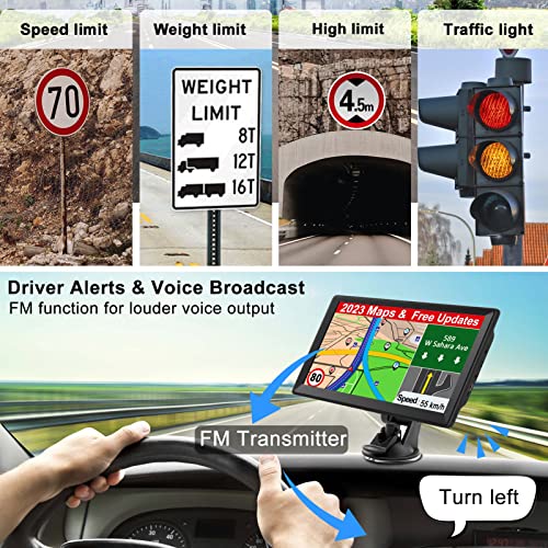 9" GPS Navigation System - Lifetime Maps, Voice Broadcast