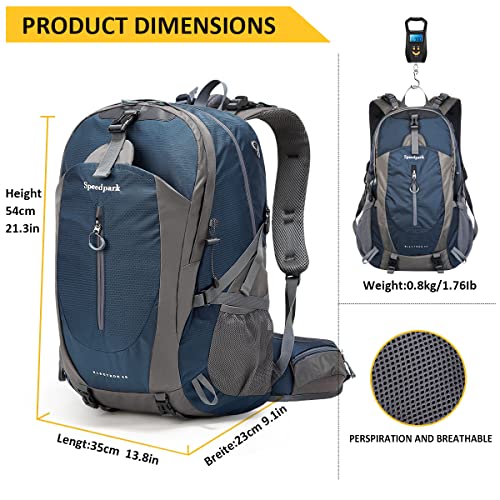SPEEDPARK 40L Waterproof Hiking Backpack: Lightweight Outdoor Trekking
