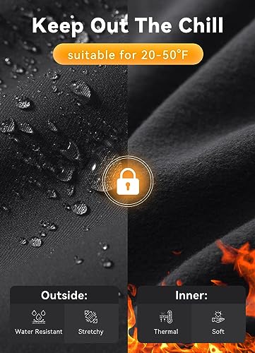 BALEAF Women's Fleece Leggings - Water Resistant Hiking