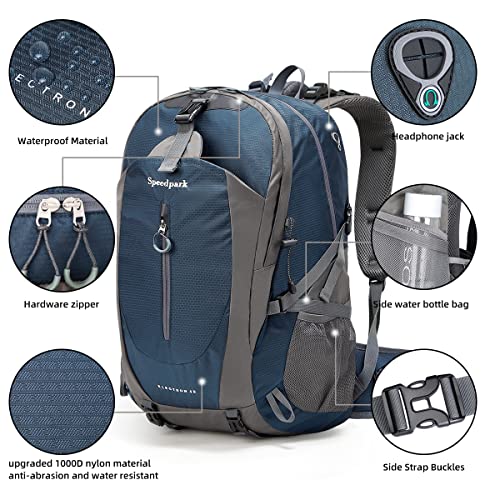 SPEEDPARK 40L Waterproof Hiking Backpack: Lightweight Outdoor Trekking