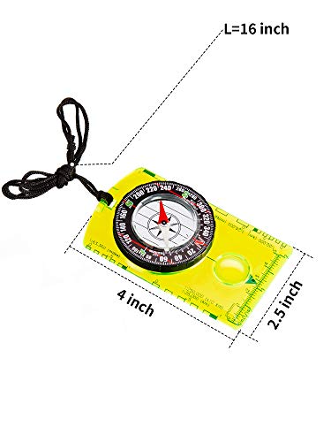 4-Piece Waterproof Map Reading Compass for Hiking