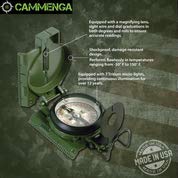Military Grade Phosphorescent Compass - Waterproof for Hiking