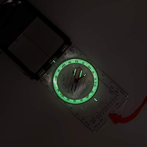 ProSight Adjustable Declination Compass - Lightweight Orienteering Survival