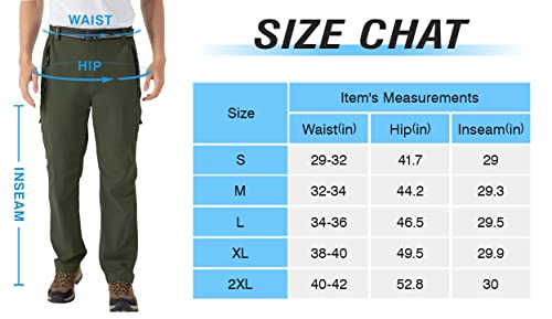 TBMPOY Men's Quick Dry Lightweight Hiking Pants