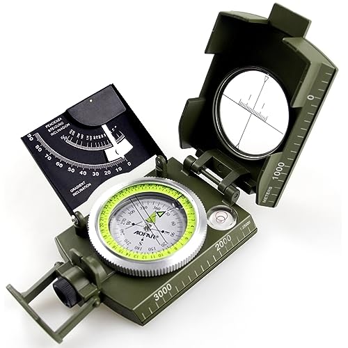 AOFAR Military Hiking Compass - Waterproof, Durable, Camo