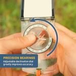 ProSight Adjustable Declination Compass - Lightweight Orienteering Survival