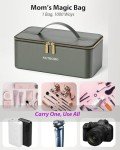 Hair Dryer with Carry Case, 160000 RPM Professional High-Speed Blow Dryer 200 Millions Negative Ionic Care Hair Dryer for Fast Drying, Low Noise Hairdryer, Travel with Magnetic Diffuser & Nozzle, Gray