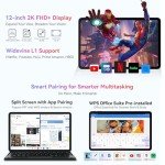 Blackview Android 15 Tablet Mega2 2025, 12 inch Android Tablet with FHD+2K Display, 24GB RAM + 256GB ROM, 9000mAh, Gaming Tablet with Pen &Case, Octa-core Unisoc T615, Widevine L1, Google GMS, Gray