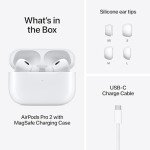 Apple AirPods Pro 2 Wireless Earbuds, Active Noise Cancellation, Hearing Aid Feature, Bluetooth Headphones, Transparency, Personalized Spatial Audio, High-Fidelity Sound, H2 Chip, USB-C Charging