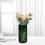 Green Thick Glass Flower Vase for Home Decor