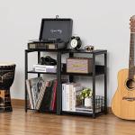 LELELINKY 3-Tier Vinyl Record Storage Side Table