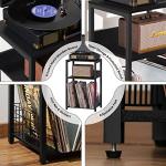LELELINKY 3-Tier Vinyl Record Storage Side Table